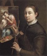 Sofonisba Anguissola self portrait at the easel France oil painting artist